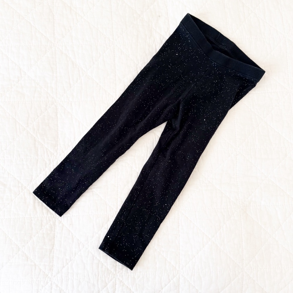 3T Cat & Jack Glitter Black Leggings Kids